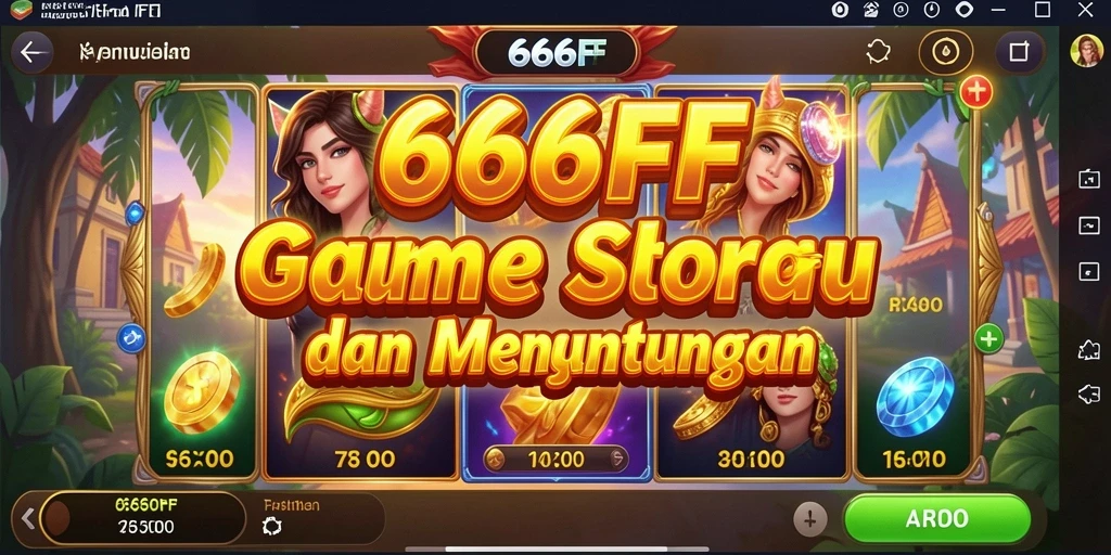 Tampilan gameplay Slot 666FF yang penuh warna dan menarik.