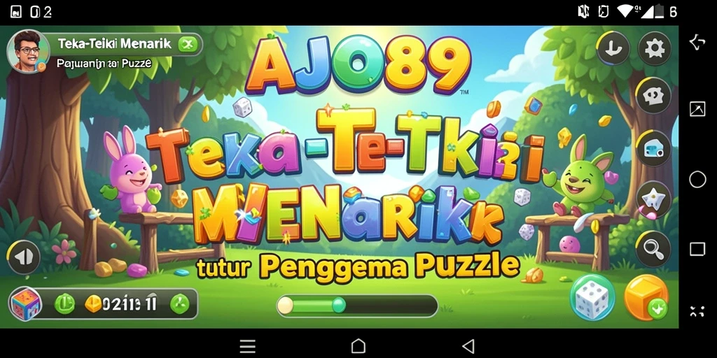Screenshot utama AJO89 menampilkan gameplay Puzzle yang menantang.