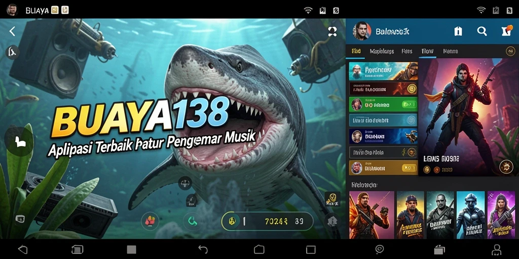 Tampilan menarik dari gameplay musik interaktif BUAYA138.