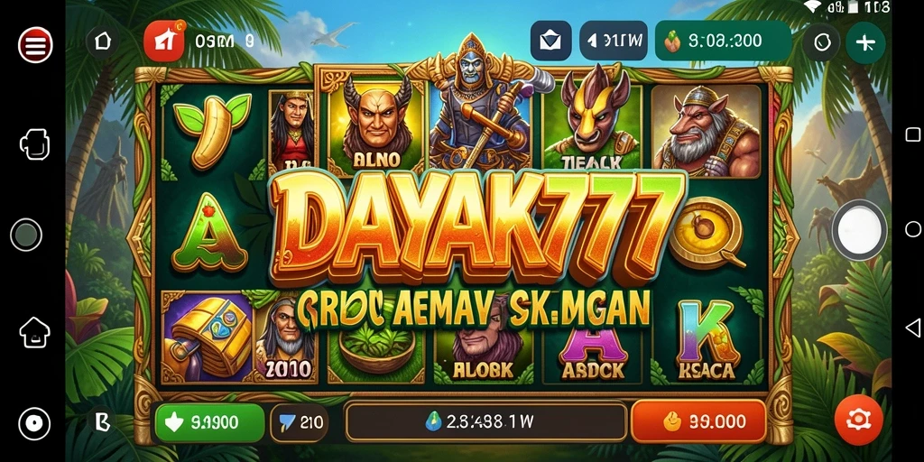 Tampilan gameplay <strong>DAYAK777</strong> dengan grafis menarik dan fitur bonus.