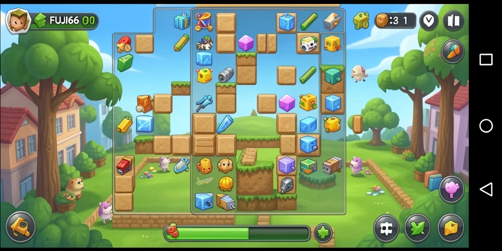 Tampilan gameplay FUJI66 menampilkan tantangan Puzzle yang menarik.