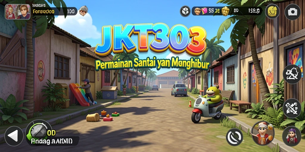 Screenshot JKT303 menampilkan grafik cerah dan gameplay yang menghibur.