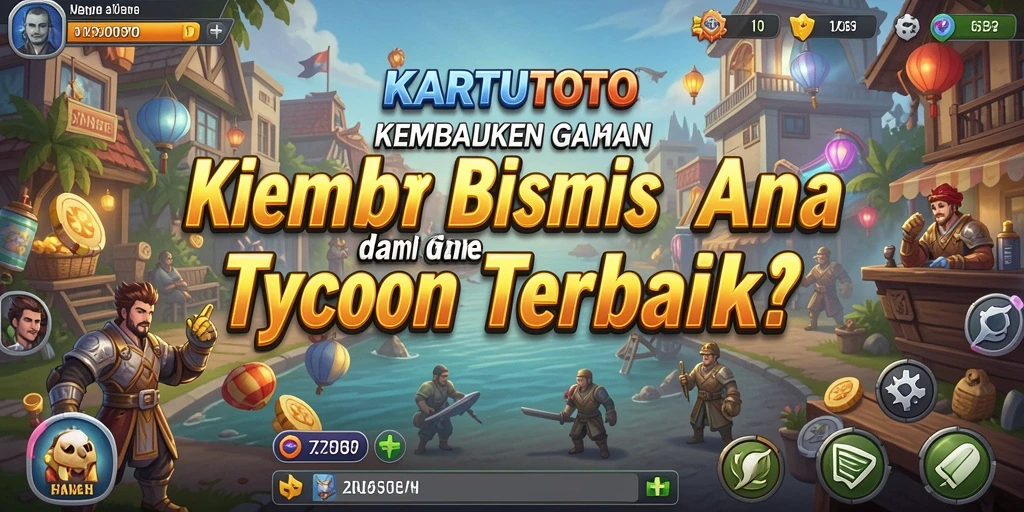 Gameplay KARTUTOTO menampilkan pengelolaan bisnis yang seru.