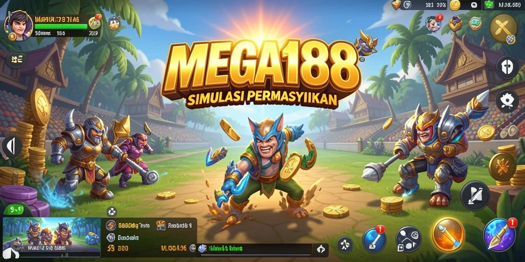 Tangkapan layar utama MEGA188 menunjukkan gameplay Simulation yang menarik.