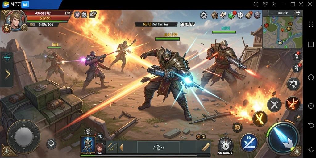 Screenshot gameplay MT777 menampilkan pertempuran SLG yang mendebarkan.