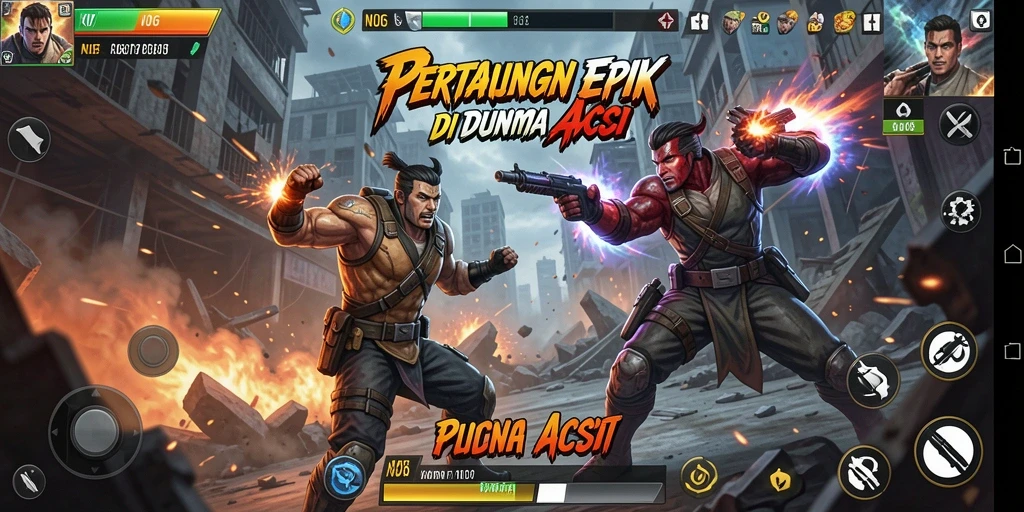 Screenshot N06 menampilkan aksi seru dengan pertarungan mendebarkan.