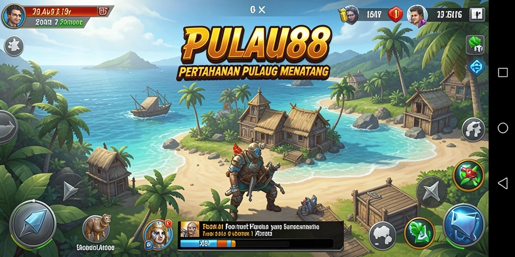 Tampilan gameplay menakjubkan di PULAU88 dengan aksi Tower Defense.