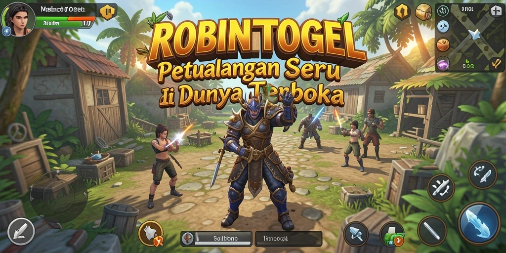 Tampilan gameplay seru dalam dunia Open World ROBINTOGEL.