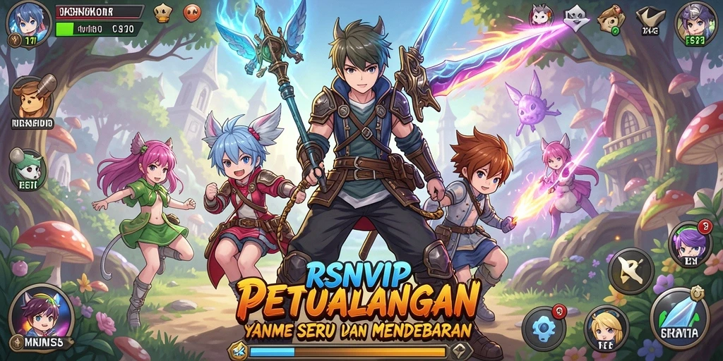 Screenshot RSNVIP menampilkan petualangan seru dalam dunia anime.