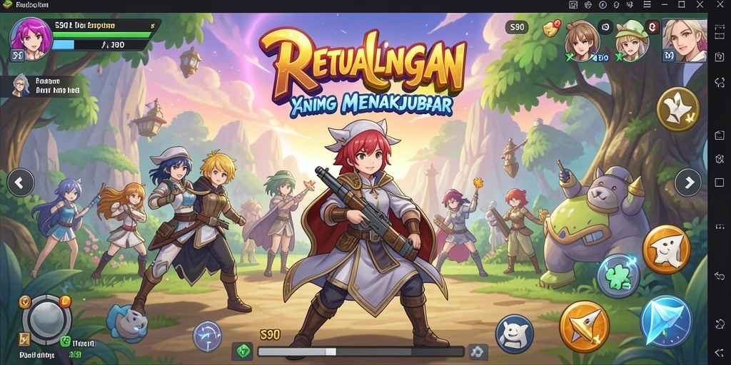 Menampilkan gameplay seru dalam dunia anime yang memukau.