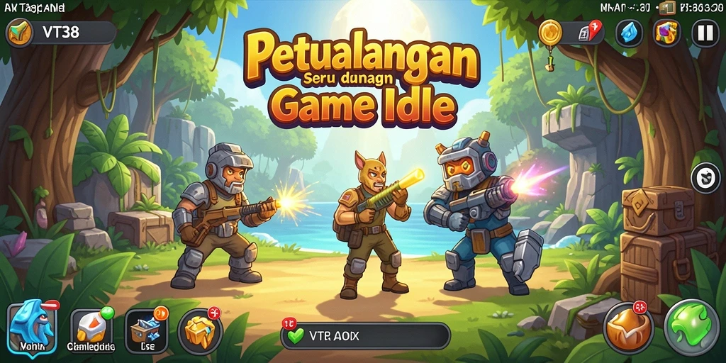 Tampilan menarik dari gameplay VT38 yang menarik seperti petualangan.