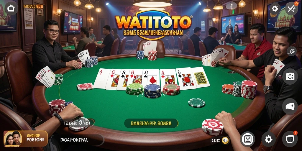 Tampilan gameplay poker yang menarik dalam WATITOTO.